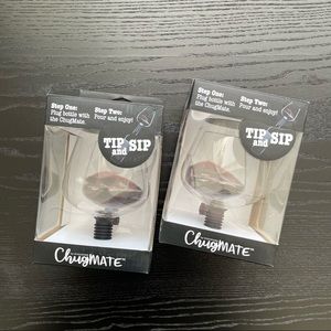 BRAND NEW 2-Pack Chug Mate Tip and Sip Wine Bottle Topper